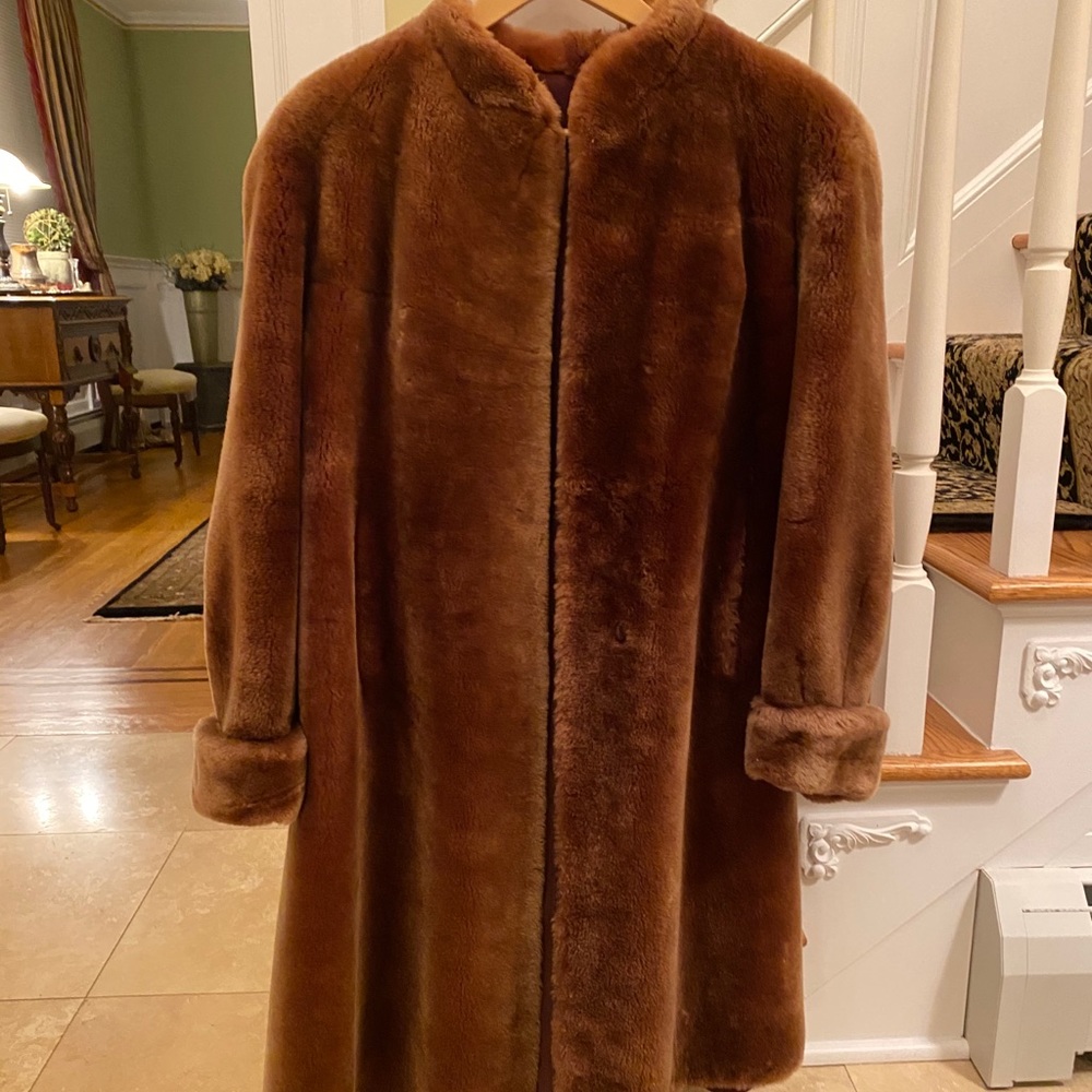 Vintage 1940s Mouton Swing Coat